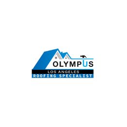 Logo for Olympus Los Angeles Roofing Specialist featuring a stylized roof design.