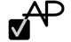 Logo: Schwarzes Quadrat mit grauem Häkchen und stilisierten Buchstaben "AP" darüber.