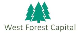 Logo of West Forest Capital featuring three green trees above the company name.
