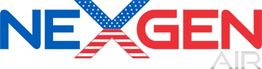 Text logo: "NEXGEN AIR" with American flag design in the "X".