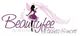 Logo mit Feenfigur, Text: "Beautyfee Lashes & more by Bettina" in lila und rosa Tönen.