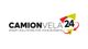 Logo di "CAMIONVELA24" con frecce rosse e verdi e slogan "Smart solutions for your business".