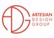 Logo of Artesian Design Group with stylized red letters "ADG".