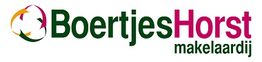 Logo van BoertjesHorst Makelaardij met kleurrijk symbool links.