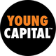Logo van Young Capital met oranje tekst "YOUNG" en witte tekst "CAPITAL" tegen een zwarte achtergrond.