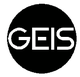 Schwarzes Kreislogo mit dem weißen Schriftzug „GEIS“.