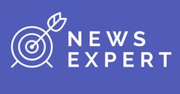 Logo with a bullseye and "News Expert" text on a purple background.