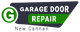 Garage door repair logo with "G" on green and white theme.