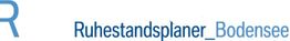 Blaues Logo mit dem Schriftzug "Ruhestandsplaner_Bodensee" und großem "R" links davon.