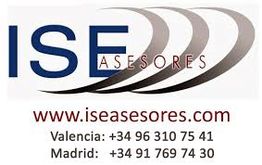 Logotipo de ISE Asesores con web y teléfonos: Valencia y Madrid.