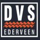 Logo van DVS Ederveen met oranje zigzaglijnen onder de letters.