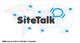 Logo von SiteTalk mit Sprechblasen und Weltkarte im Hintergrund. Text: "Willkommen in Ihrem Sitetalk."