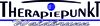 Logo mit Text „Therapiepunkt“ und „Krankengymnastik“ in blauer und schwarzer Schrift.