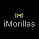 Logo con la palabra "iMorillas" y una "M" verde entre llaves sobre fondo negro.