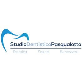 Logo Studio Dentistico Pasqualotto con immagine di un dente blu e testo "Estetica, Salute, Benessere".