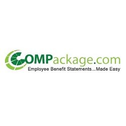 Logo of COMPpackage.com with slogan "Employee Benefit Statements...Made Easy."