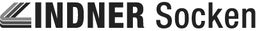 Logo mit der Aufschrift "INDNER Socken" und einem grafischen Element links.