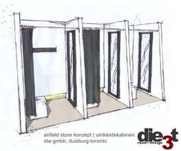 die3t | airfield storekonzept | umkleidekabine