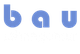 Blauer Schriftzug "bau" über "lohnagentur" auf schwarzem Hintergrund.