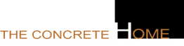 Texto del logo: "THE CONCRETE HOME" en negro y naranja sobre fondo blanco.