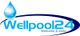 Logo: "Wellpool24" mit Wassertropfen und Text "Wellness & mehr...".