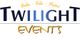 Logo mit "Twilight Events" in Blau und Gelb, Städtenamen: Berlin, Köln, Madrid oben.