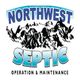 "Northwest Septic logo with mountains, labeled 'Operation & Maintenance' below."