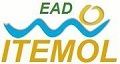 Logo com texto "EAD ITEMOL" sobre fundo branco, com ondas azuis e círculo dourado.