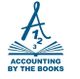Logo with an open book forming an "A" and numbers 1, 2, 3. Text: "Accounting by the Books".