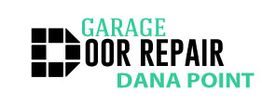 Logo: Garage Door Repair Dana Point with a door icon on the left.