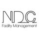Logo mit der Aufschrift "NDC Facility Management" in schwarzer Schrift auf weißem Hintergrund.