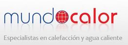 Logo de Mundo Calor, texto: "Especialistas en calefacción y agua caliente".