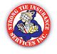 Logo of Strong Tie Insurance Services featuring a grinning character holding documents.