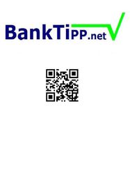 “Logo von BankTiPP.net mit grünem Häkchen und QR-Code darunter auf weißem Hintergrund.”