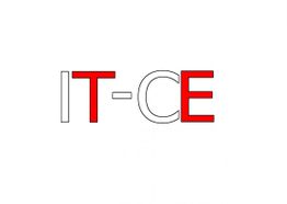 Textbild mit roten Buchstaben: IT-CE auf weißem Hintergrund.