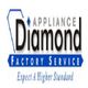 Logo of Diamond Appliance Factory Service with the slogan "Expect a Higher Standard" below.