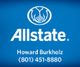 Allstate logo with contact: Howard Burkholz, (801) 451-8880, on a blue background.