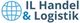Logo mit Weltkugel und Text "IL Handel & Logistik" in Blau.