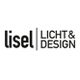 Logo von Lisel mit Text "Licht & Design" in schwarzer Schrift auf weißem Hintergrund.