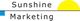 Logo "Sunshine Marketing" mit einer gelben Halbsonne und einem kleinen blauen Quadrat.