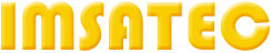 Texto "IMSATEC" en amarillo con efecto borroso sobre fondo blanco.