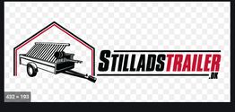 Logo med en trailer inde i et husformet design, teksten "StilladsTrailer.dk" ved siden af.