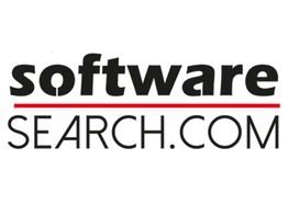 Logo mit dem Text "software SEARCH.COM", "software" in schwarz, unterstrichen mit roter Linie.