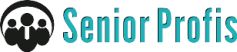 Logo mit drei stilisierten Personen und dem Schriftzug "Senior Profis".