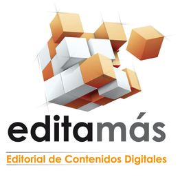 Logo de Editamás con cubos geométricos y texto: "Editorial de Contenidos Digitales".