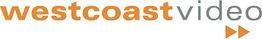 Logo mit dem Text "westcoastvideo" in Orange und Grau, mit zwei Pfeilen nach rechts.