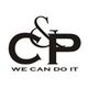 Logo mit Buchstaben "C&P" und dem Slogan "We Can Do It" darunter in schwarzer Schrift.