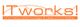 Logo mit Text "IT works! Informationstechnologie & Telekommunikation" in Orange.