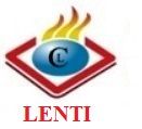 Logo con un occhio blu, lettere "C" e "L", fiamme sopra, testo "Lenti" sotto.