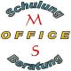 Logo mit den Wörtern "Schulung", "Office", "Beratung", dazwischen rote Buchstaben "M" und "S".